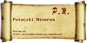 Potoczki Minerva névjegykártya